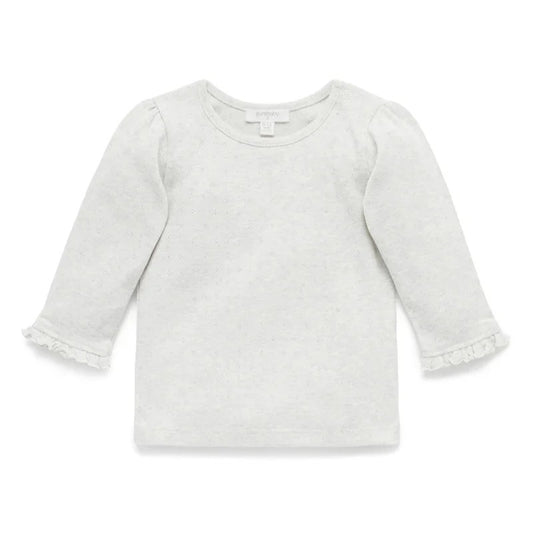 Pointelle Rib Layering - Cloud