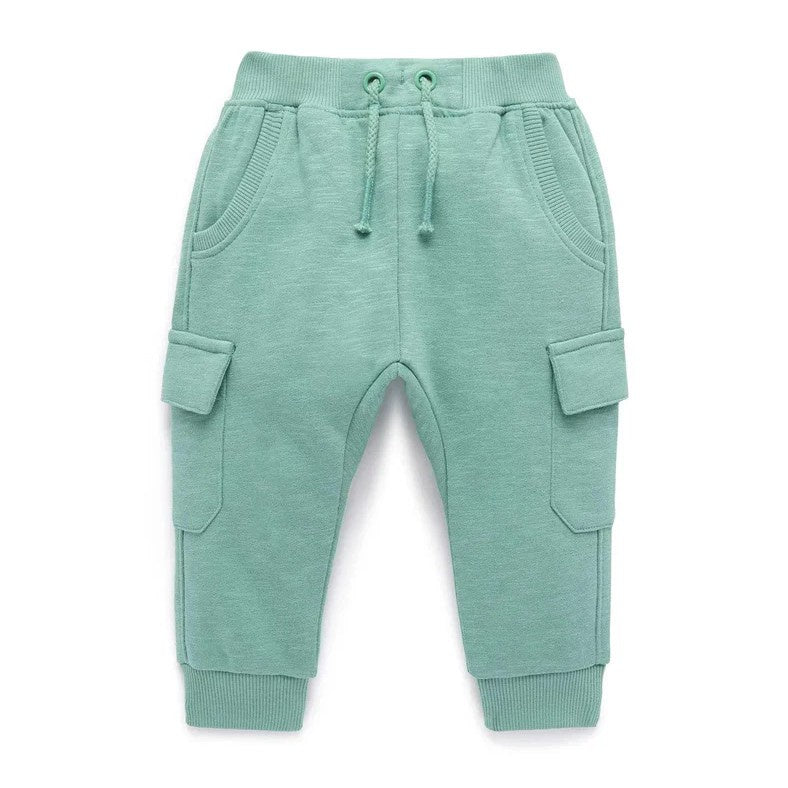 Cargo Track Pant - Pea Green - The Toy Station