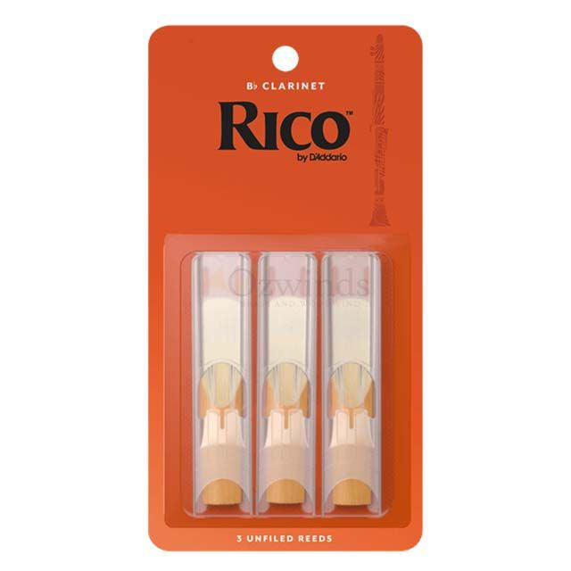 Rico Size 2 Bb Clarinet Reeds 3 Pk - The Toy Station