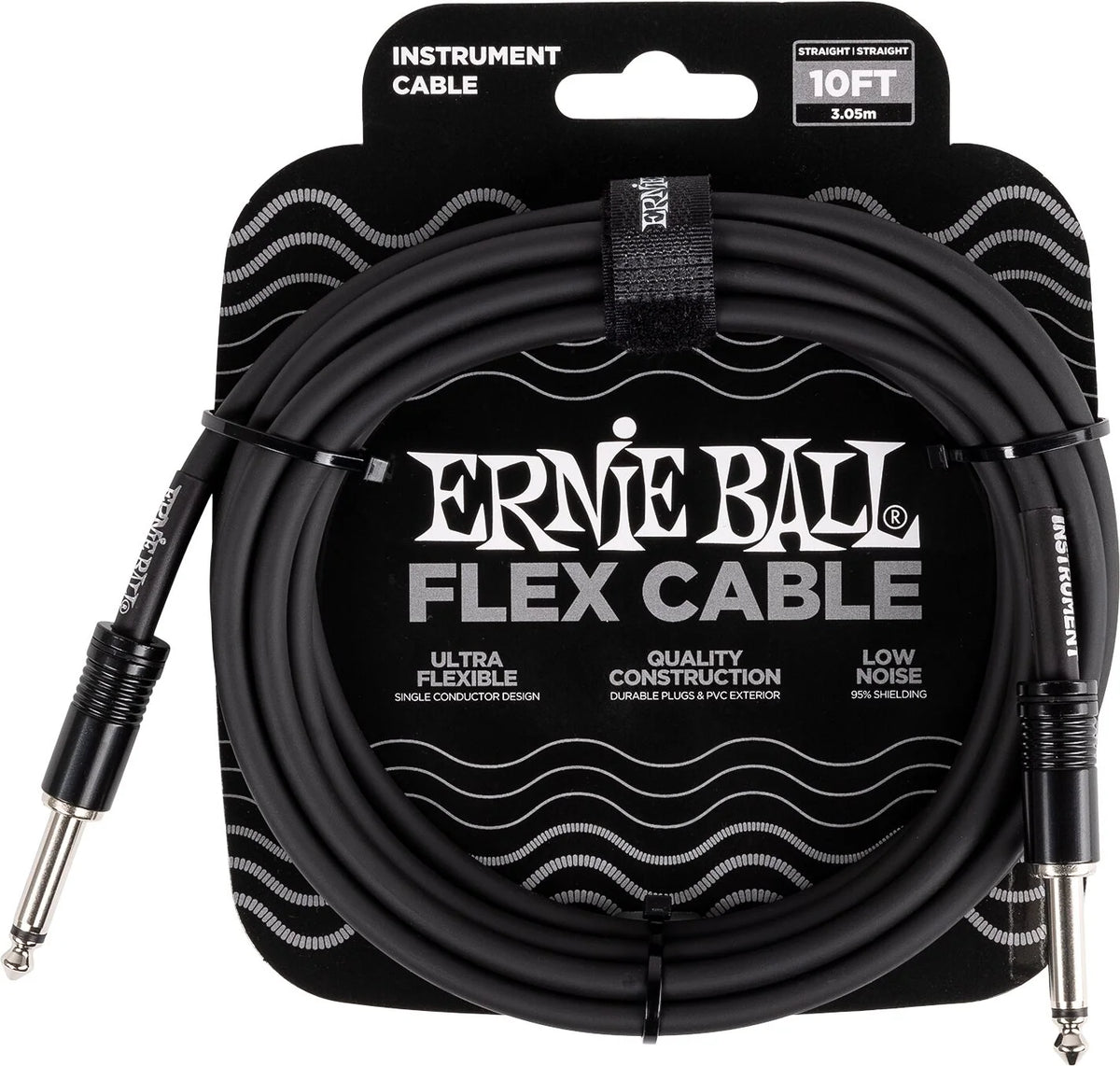 Ernie Ball 10 FT Flex Straight/ Straight Instrument Cable