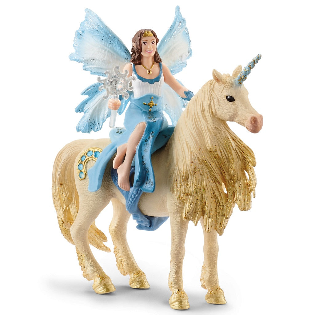 Eyela Riding on Golden Unicorn - The Toy Station