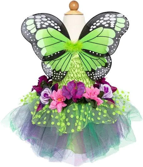 Green Fairy Blooms Deluxe Dress with Wings - The Toy Station