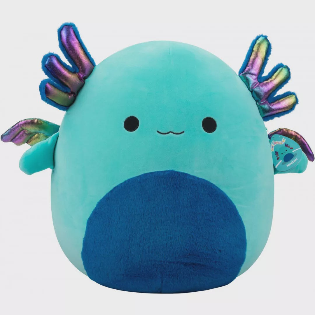 Large Plush Noelani the Teal Axolotl 16in