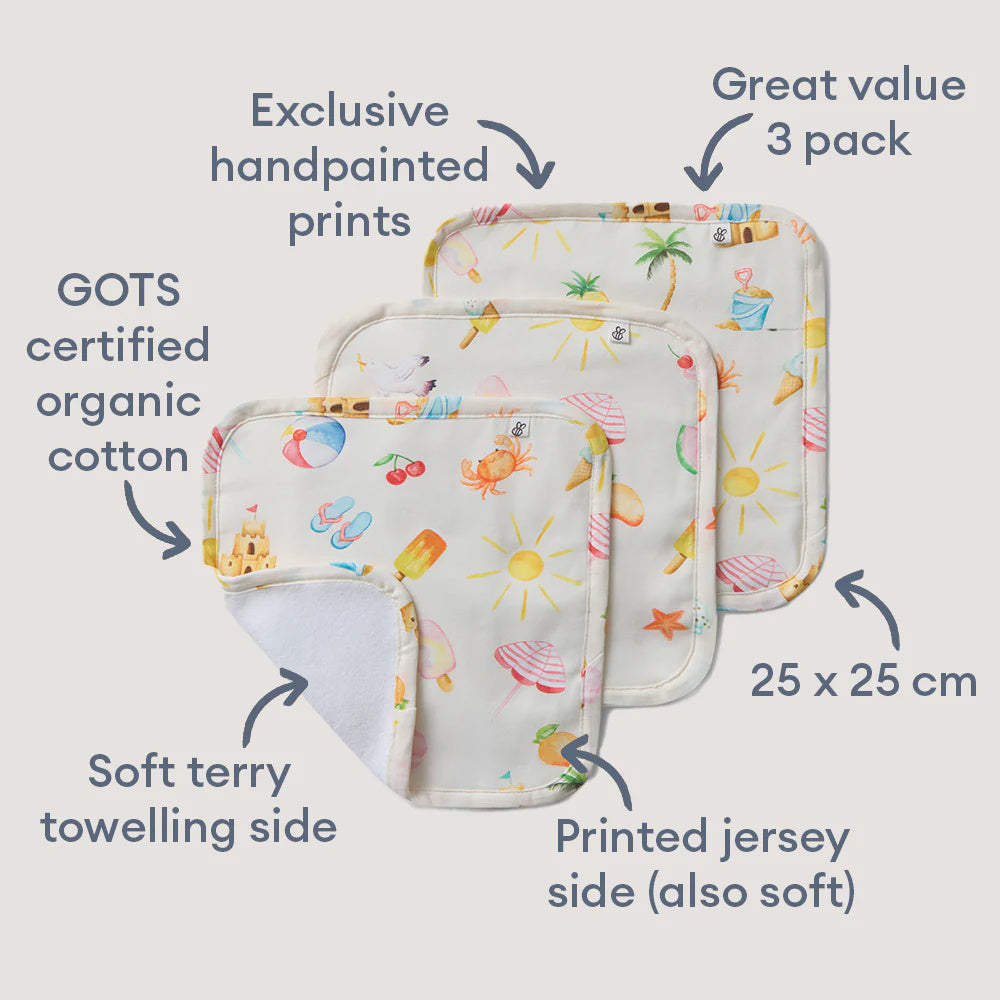 Organic Wash Cloths 3 Pack