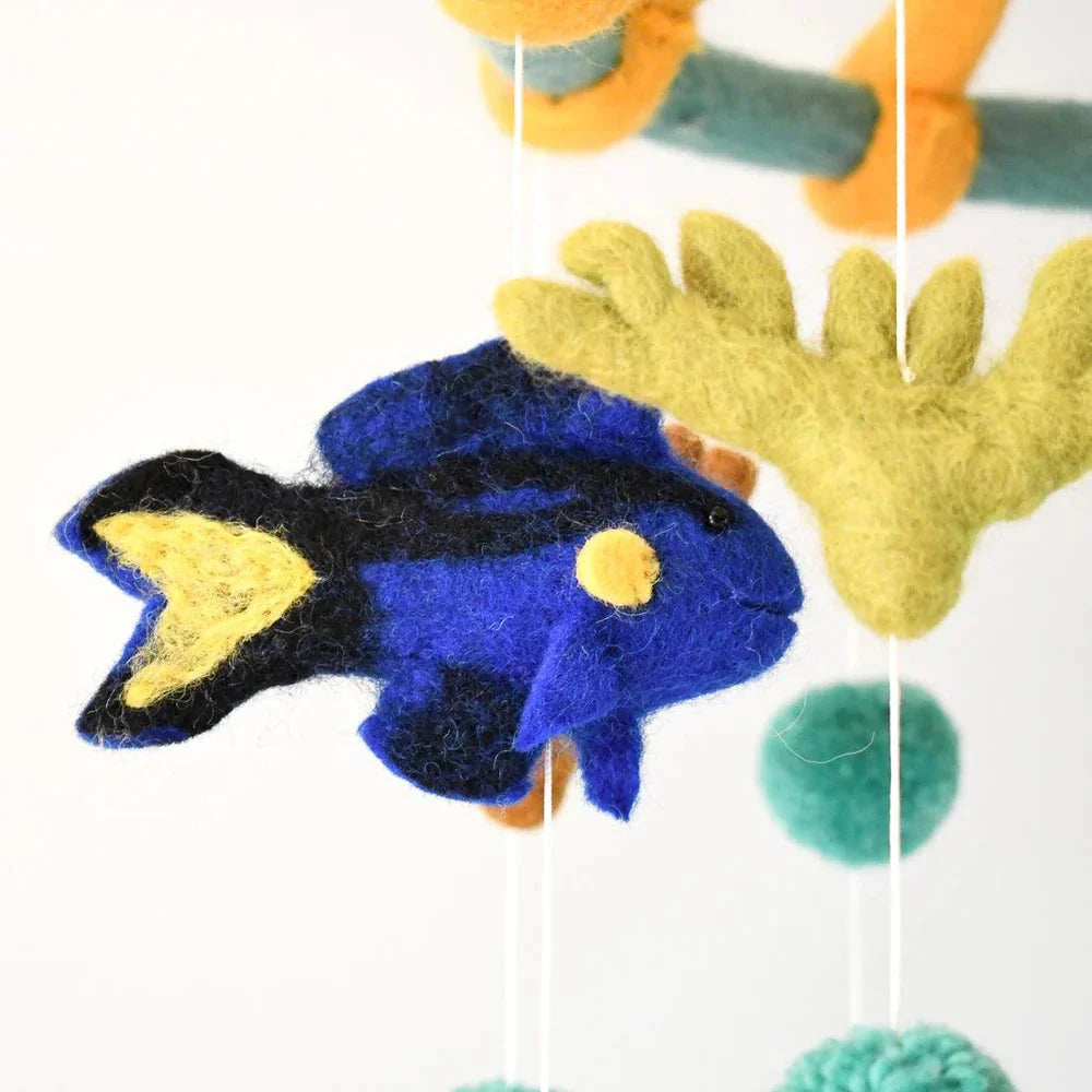 Nursery Cot Mobile - Coral Reef Sea Creatures - Great Barrier Reef - The Toy Station