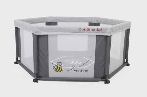 6-Sided Play Yard - Marble Grey - The Toy Station