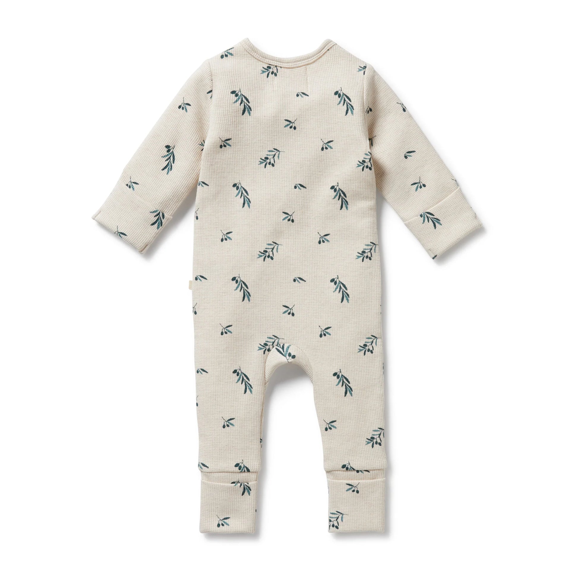 Organic Waffle Zipsuit - Little Olive - The Toy Station