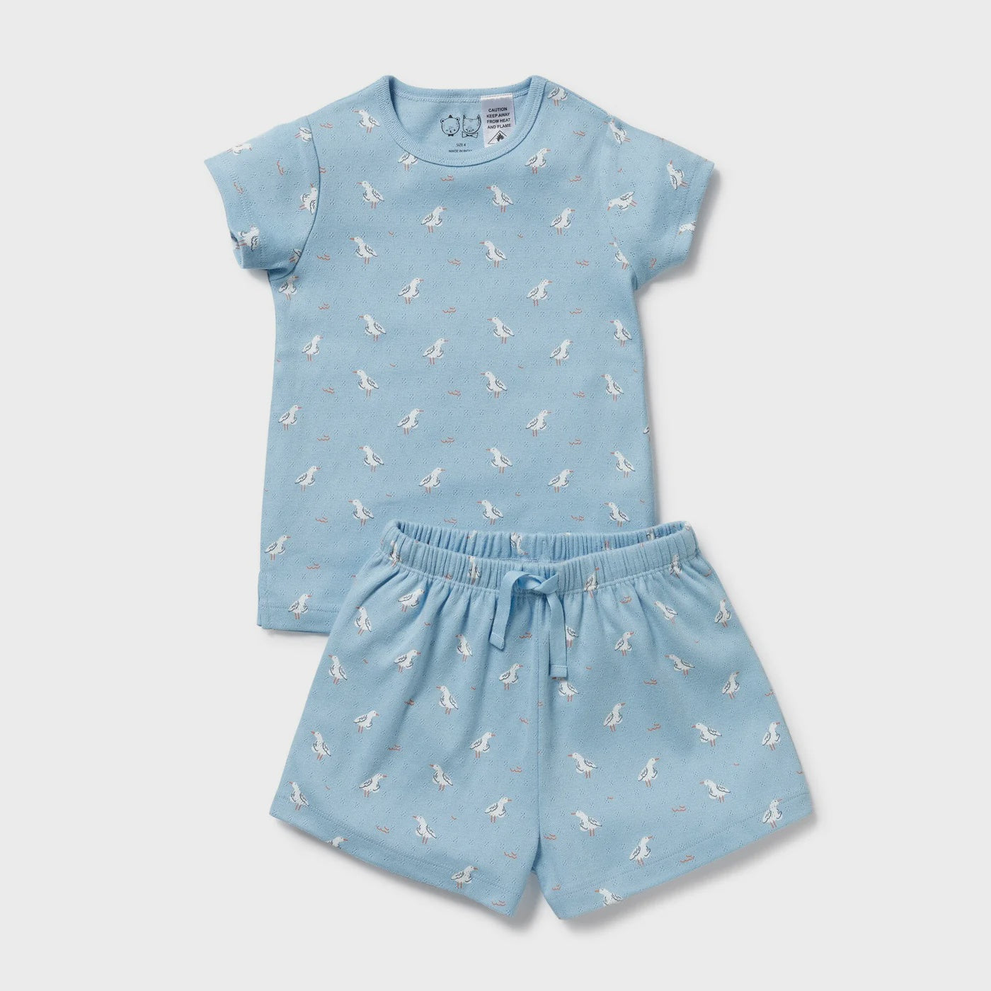 Sunny Seagulls Organic Pointelle Short Sleeve Pyjamas