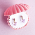 Lauren Hinkley Blush Pink Jewel Heart Earrings - The Toy Station