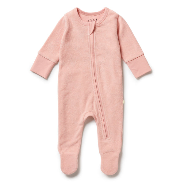 Wilson & Frenchy Organic Terry Zipsuit-Cantaloupe