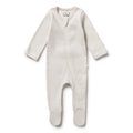 Wilson & Frenchy, Organic Rib Zipsuit with feet - Clay - The Toy Station