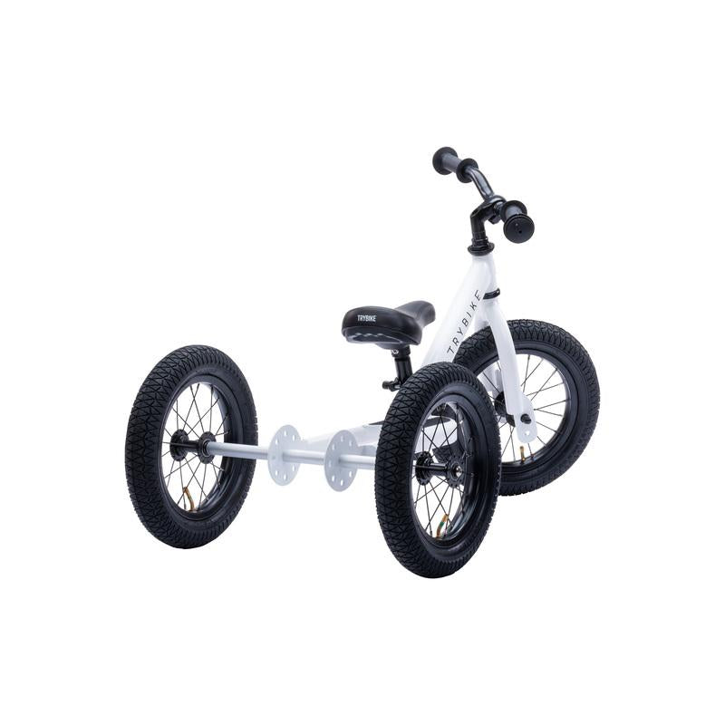 Trybike Convertible Steel Bike in Vintage White - The Toy Station