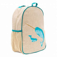 So Young Grade School Backpack- Teal Narwhal